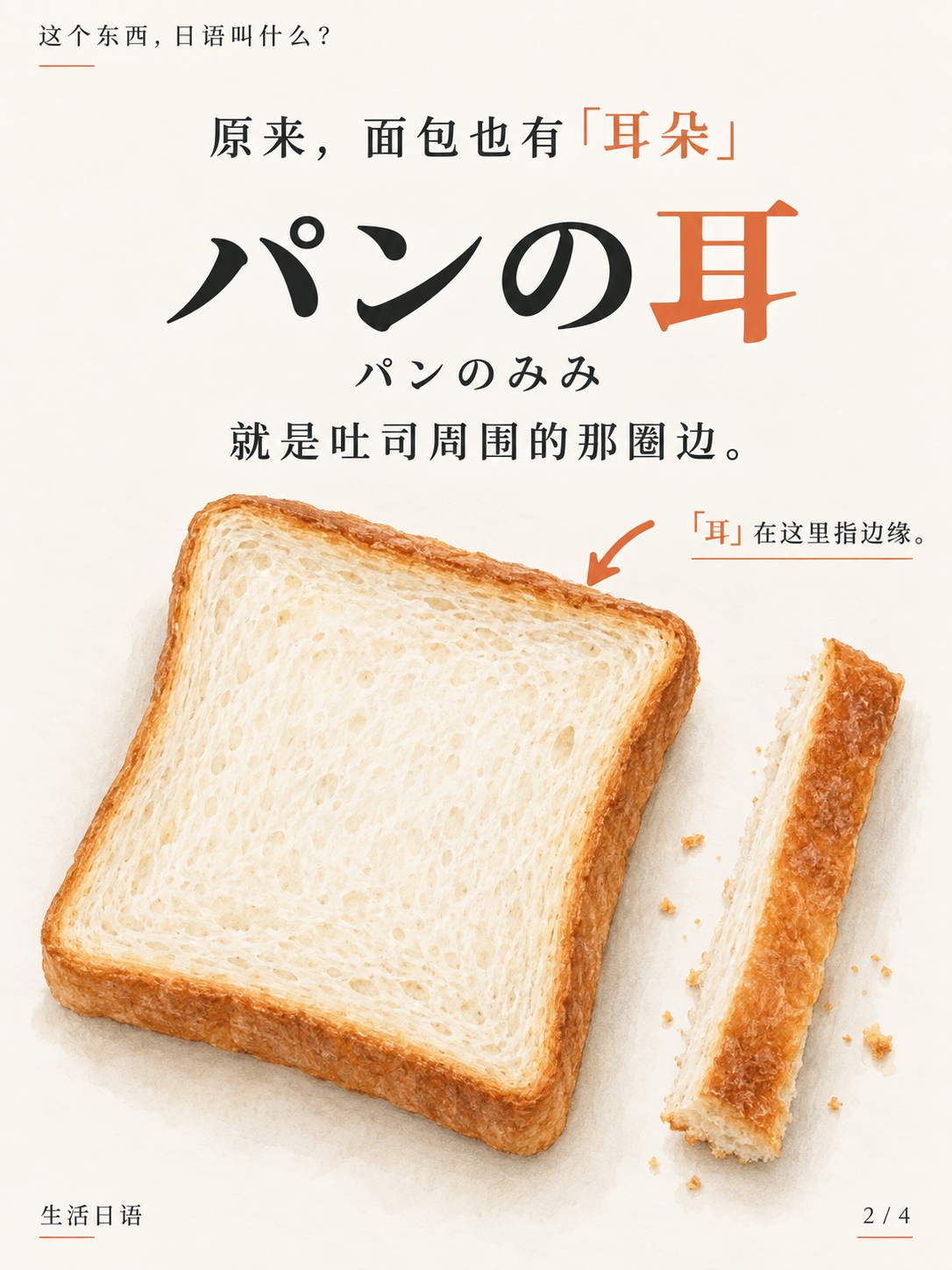 吐司周围的面包边 · 它的名字