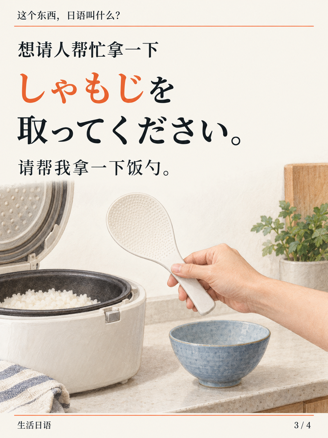 电饭锅旁的饭勺 · 一句能用的话